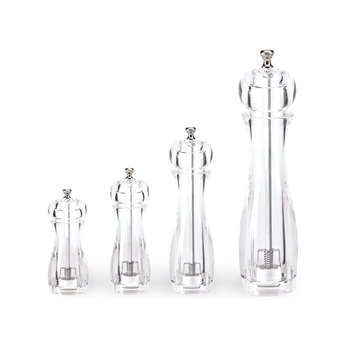 Holar Taiwan Made Clear Acrylic Plastic Salt and Pepper Grinder