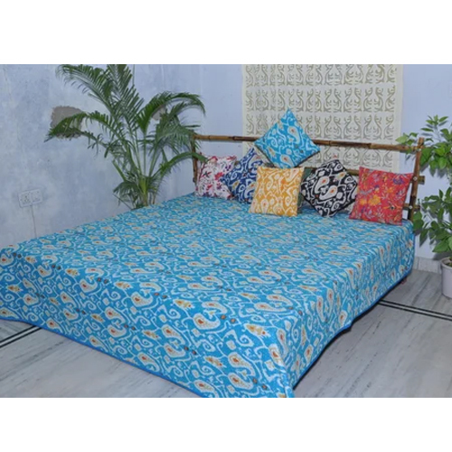 Ikat Multi Color Printed Kantha Quilt