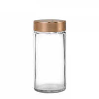 Transparent Holar 3.5ounce Empty Glass Spice Jars Set Round Glass Seasoning Shaker