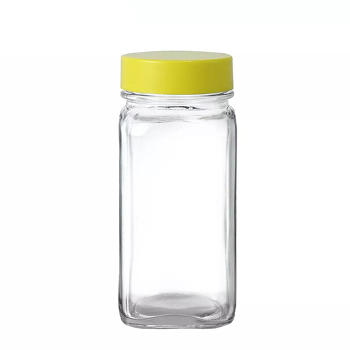 Holar 4 oz Glass Seasoning Shakers Bottles for Salt Pepper Spice