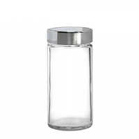 Holar 100ml Small Round Condiment Organizer with Silver Caps for Pantry