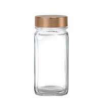 Holar Empty Spice Jars 4 Ounce Square Bottles Containers with Shaker Lids
