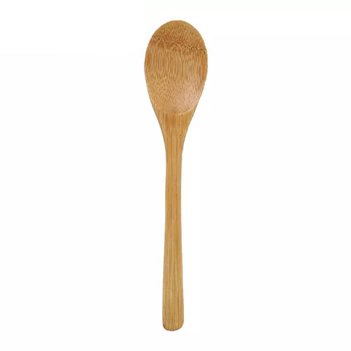 Brown Holar Taiwan Made Premium Eco-friendly Reusable Salad Serving Big Round Bamboo Spoon