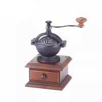 Holar Taiwan Made Vintage Manual Antique Coffee Grinder with Rubber Wood