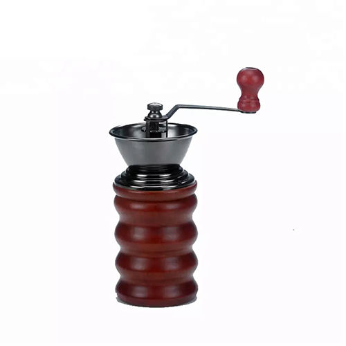 Holar Taiwan Made Elegant Wooden Manual Coffee Bean Grinder with Irregular Design