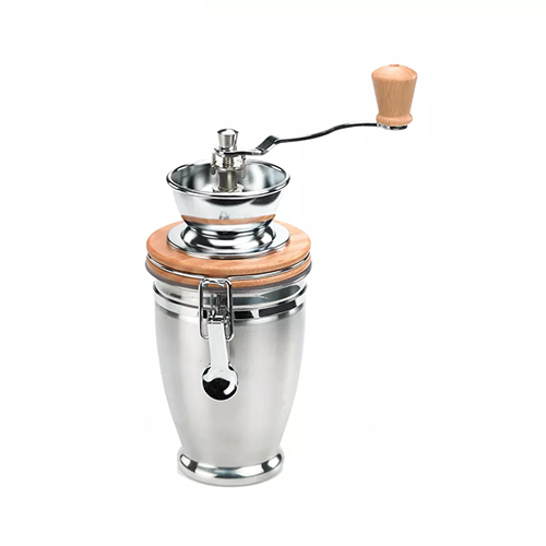 Holar Taiwan Made Solid Stainless Steel Manual Coffee Grinder with Storage Container