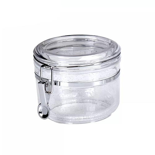 Holar Taiwan Made 5 Bubble Decoration Clear Food Kitchen Canister Set with Airtight Clamp Lids