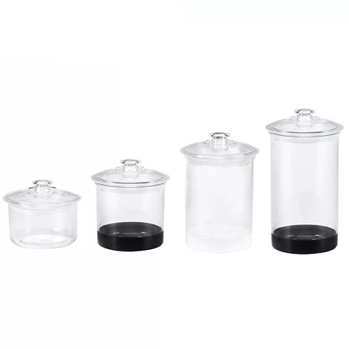 Holar Taiwan Made Decorative Clear Acrylic Apothecary Jar Set with Lids