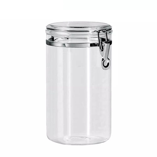 Transparent Holar Taiwan Made Round Shape Clear Acrylic 10 Oz Airtight Canister With Locking Clamp