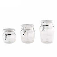 Holar Taiwan Made Transparent Kitchen Canister with Steel Clip