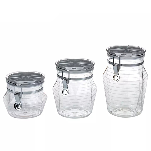 Holar Taiwan Made Stylish Canisters Plastic Food Containers with Silver Lid