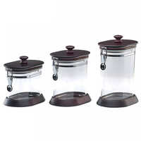 Holar Taiwan Made Solid Acrylic Food Candy Cookie Jar with Wood Lid