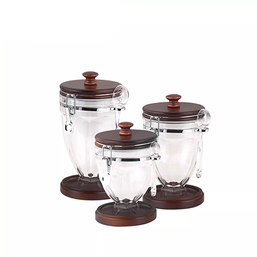 Holar Taiwan Made Trophy Design Canister Wooden Lid for Food Spice Storage