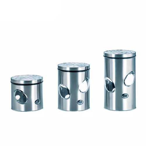 Silver Holar Taiwan Made Food-Grade Stainless Steel Container With Viewing Window