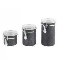 Holar Taiwan Made Marble Design Stainless Steel Canister Set for Coffee Food