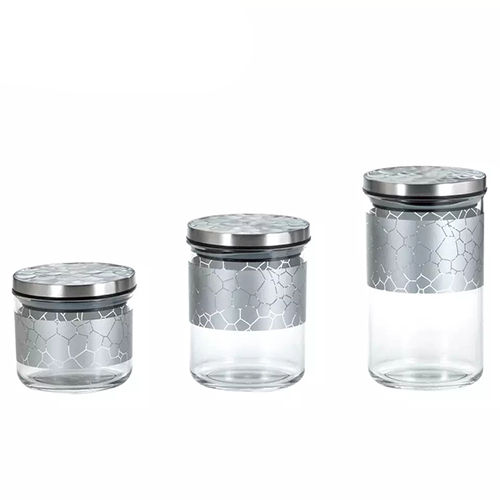 Holar Taiwan Made Silver Airtight Canister with Acrylic And Stainless Steel