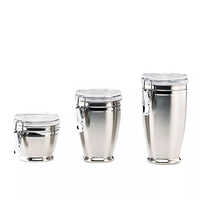 Holar Taiwan Made Silver Airtight Canister with Acrylic And Stainless Steels