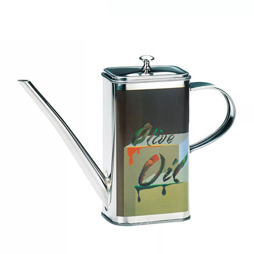 Silver Holar Taiwan Made Kitchen Tools Stainless Steel Olive Oil Can For Utensil Storage