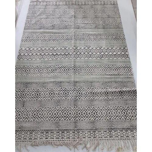 Cotton Block Printed Rug