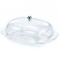 Holar Taiwan Made All Clear Plastic Butter Dish with Lid Cover