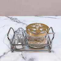 Holar Taiwan Made Clear Spice Jar Condiment Set with Egg shaker