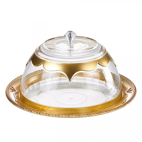 Holar Taiwan Made Top Quality Hard Gold Serving Plate with Acrylic