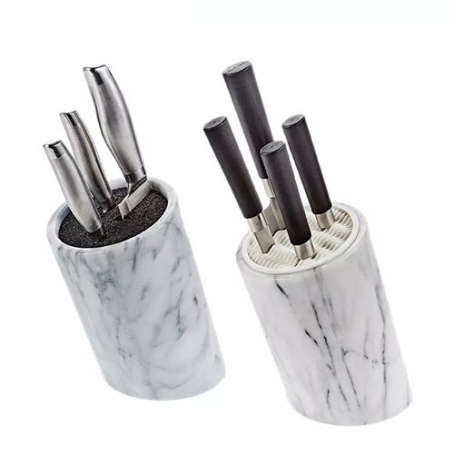 Holar Taiwan Made Multifunctional Universal Oblique Design Marble Knife Block Holder