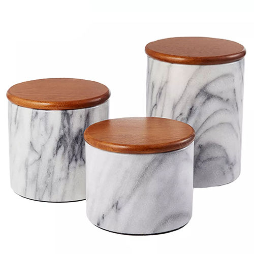 Holar Taiwan Made Premium Marble Jar Container Canister With Airtight Seal Lid Application: Industrial