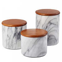 Holar Taiwan Made Premium Marble Jar Container Canister with Airtight Seal Lid