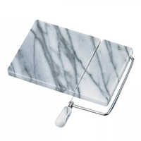Holar Taiwan Made Solid Marble Cheese Cutting Board Slicer with Wire Cutter
