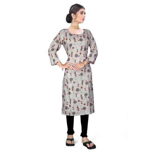Ladies Cotton Printed Kurti - Cotton, Customized Size | Washable, Printed Design for Daily Wear