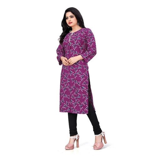 Daily Wear Ladies Printed Rayon Kurti