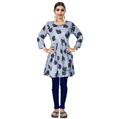 Ladies Cotton Printed Top - Cotton Fabric, Customized Size, Various Color Options | Stylish Printed Design for Versatile Wardrobe Choices