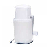 Holar Taiwan Made White Plastic Manual Rotary Ice Crusher with Stainless Steel Blades