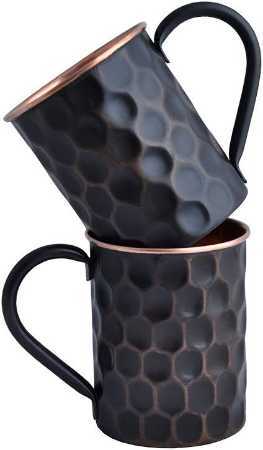 RUSTIC BLACK DIAMOND COPPER MUG