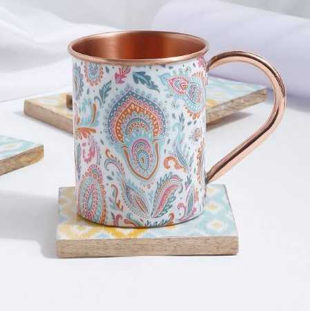 MULTI COLOUR PRINTED COPPER MUG