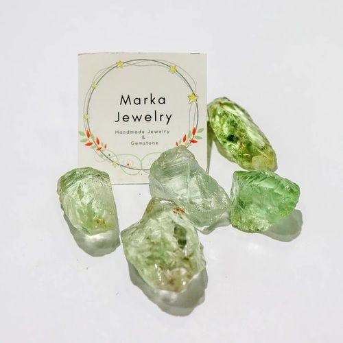 Green Amethyst Rough Stone Gemstone