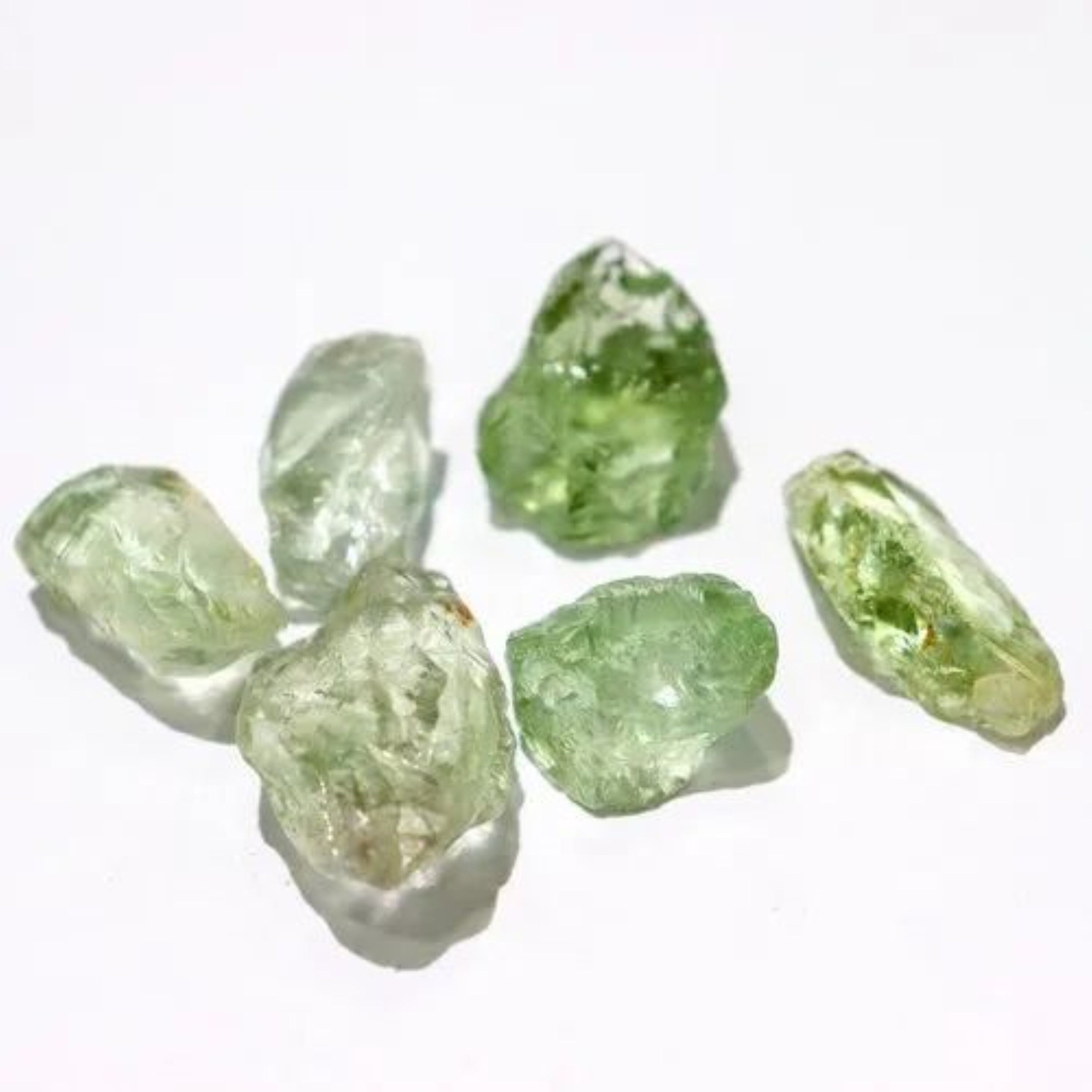 Green Amethyst Rough Stone Gemstone