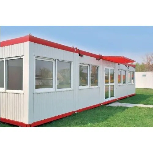 Red Aluminum Portable Office Cabin