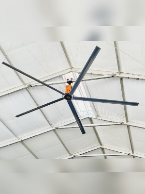 Industrial HVLS Fan - Aluminum, Various Sizes Available | Central Ventilation for Cleanroom, Factory, Office, Restaurant, and Warehouses, Custom Color Options, Max Weight 120kg