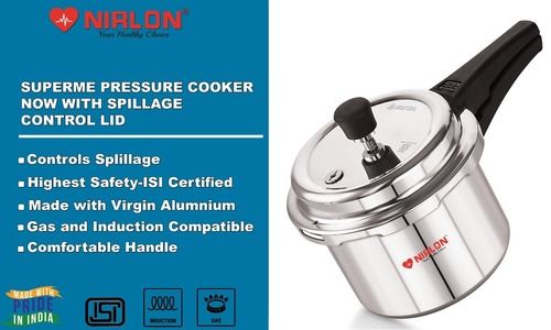 Nirlon 7Ltr Supreme Induction Base Outer Lid Aluminium Pressure Cooker