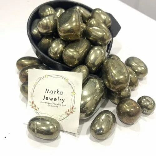 Golden Pyrite Tumbled Stones Size: 10-20 Mm