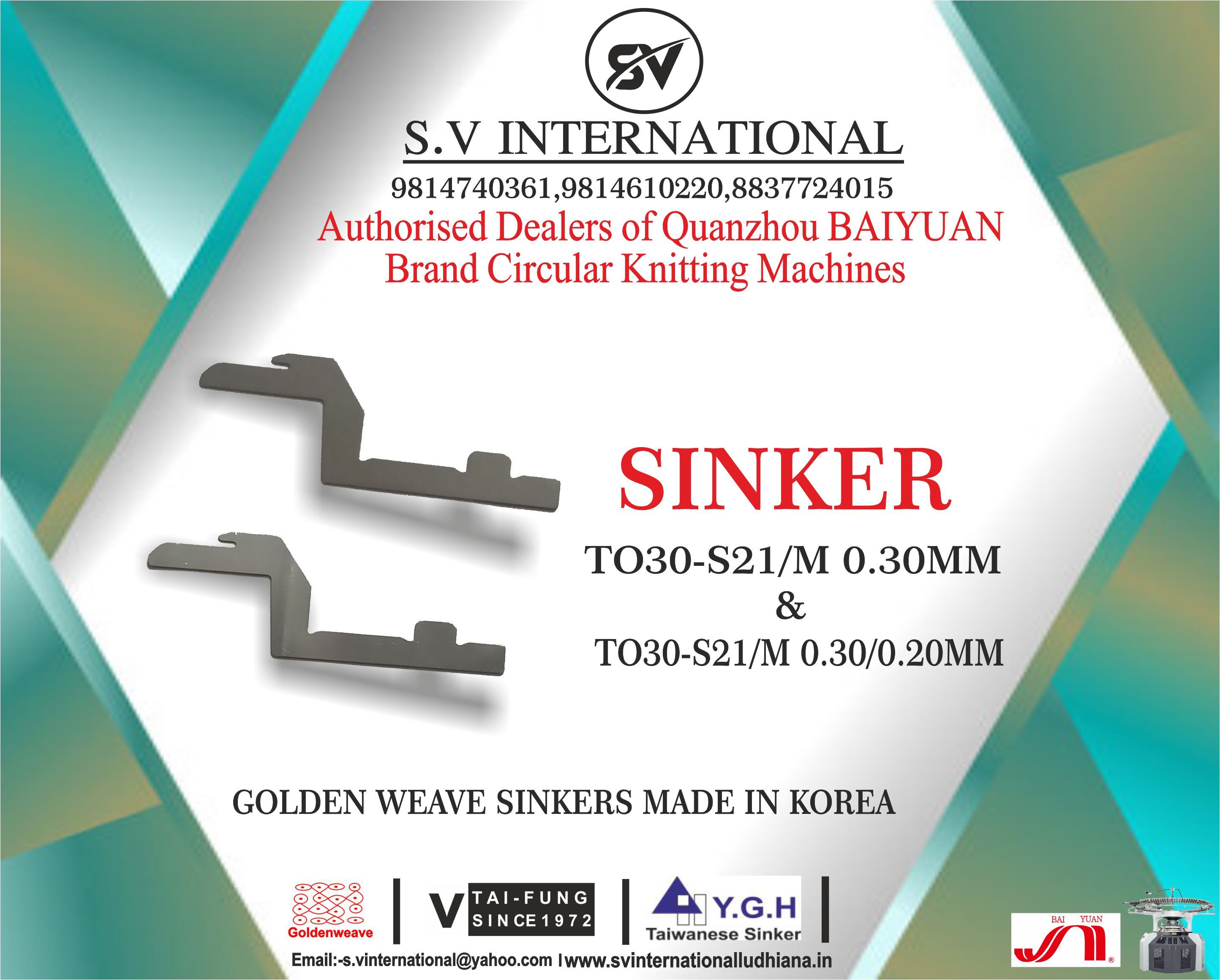T030-S21/M 0.30/ 0.20MM and T030-S21/M 0.30MM GOLDEN Weave Brand