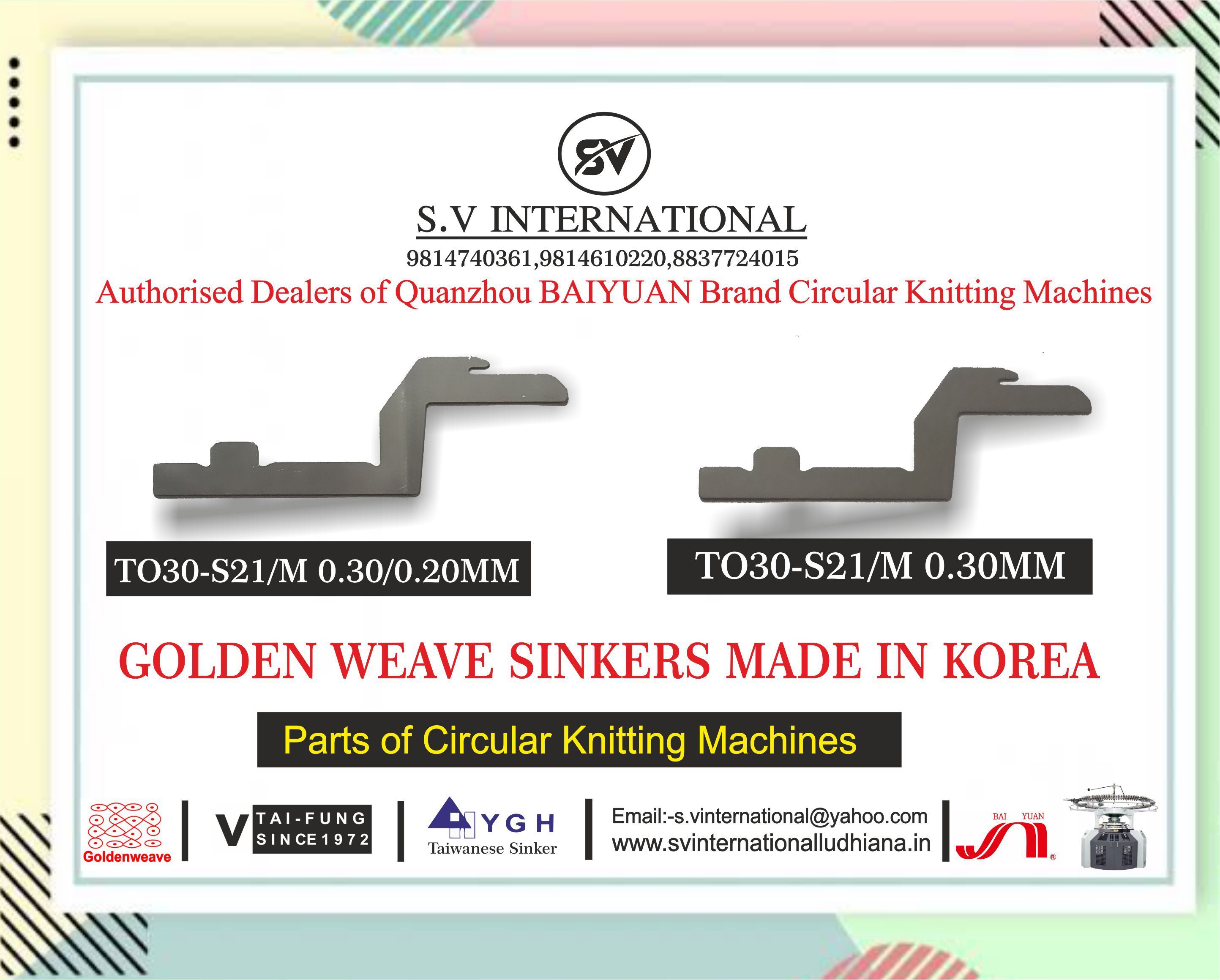 T030-S21/M 0.30/ 0.20MM and T030-S21/M 0.30MM GOLDEN Weave Brand