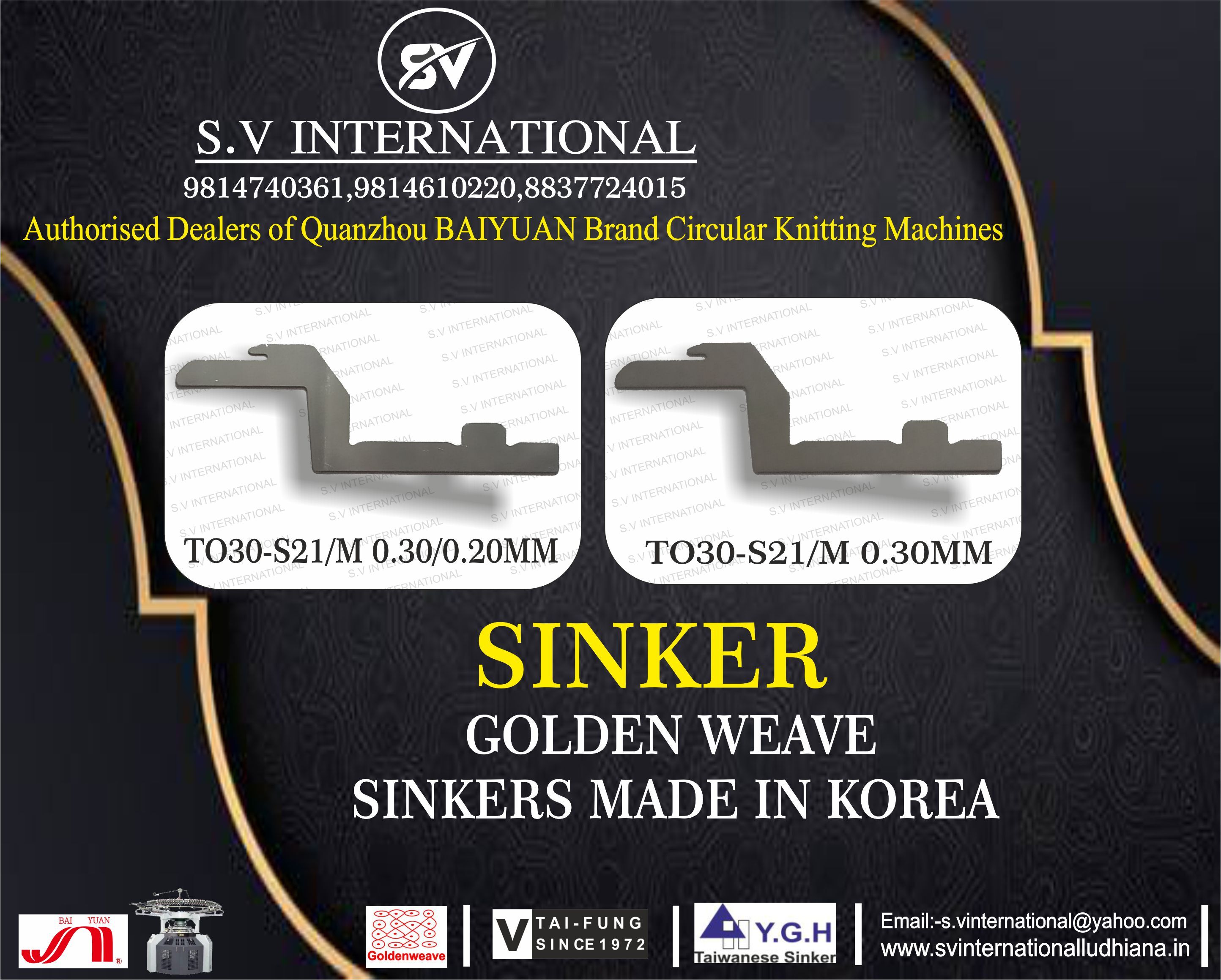 T030-S21/M 0.30/ 0.20MM and T030-S21/M 0.30MM GOLDEN Weave Brand