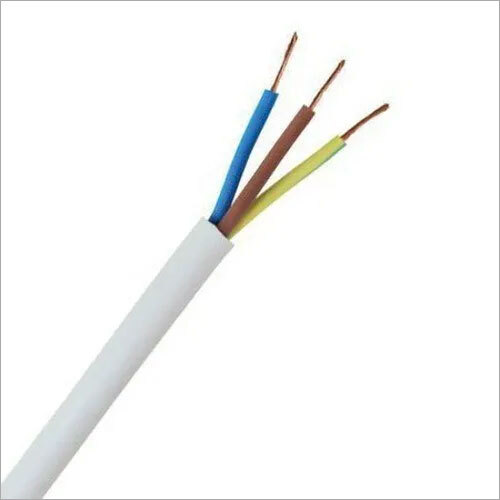 Round Flexible Wire - 220 Volt, Round Conductor Shape, White Jacket Color | Ideal for Industrial Applications