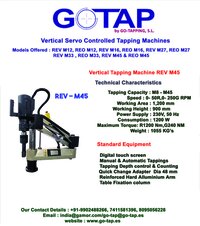 1200 Watt Semi Automatic Precision Electrical Tapping Machine vertical REV M45