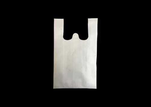 White W-Cut Non Woven Fabric Bags - PP Material, 40000 Capacity, Multicolor, Twill Style | Spun Bonded, Plain Pattern, Hand Length Handles