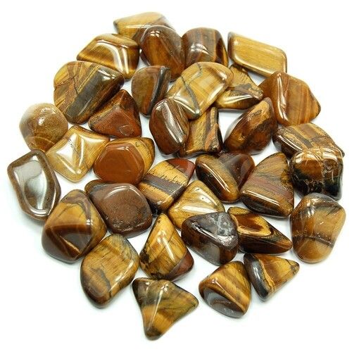 Tiger Eye Tumbled Gemstone - Size: 10-20 Mm