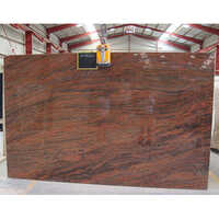 Multi Red Granite Slab - Various Sizes | Polished Surface Finish, Eye-catching Red Color, Durable Material For Elegant Surfaces